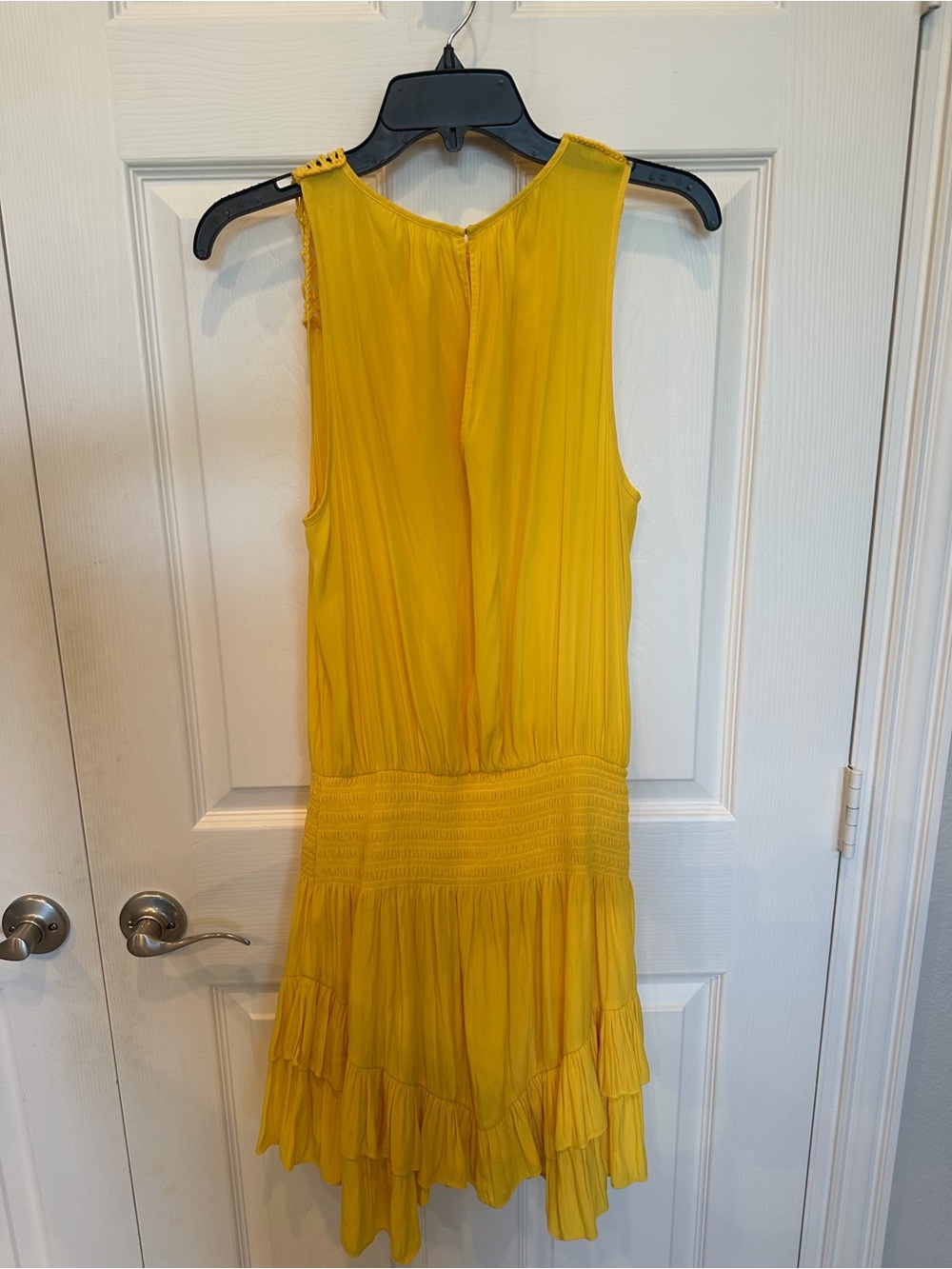 Ramy Brook Faye Crochet-top Sleeveless Yellow Mini Dress Sz Medium - Picture 5 of 6